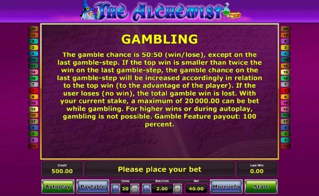 Gamble Feature Rules