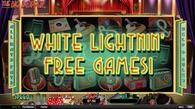 The White Lightnin Free Games are awarded.