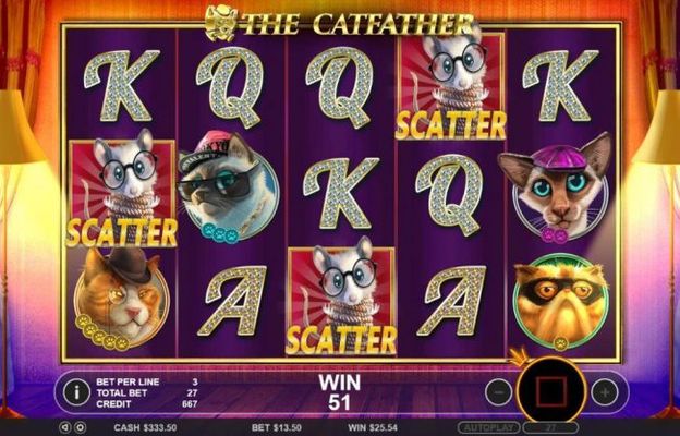 Free spins awarded when three or more mouse scatter symbols appear anywhere on the reels.
