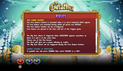 free games feature and big boss feature rules