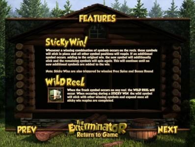 sticky win and wild reel feature rules