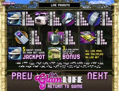 slot game symbols paytable and payline diagrams