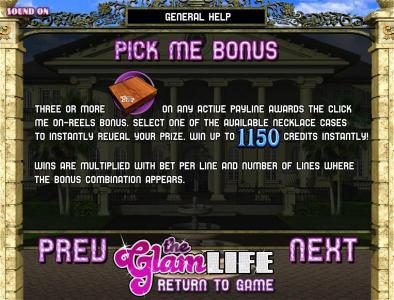 pick me bonus rules