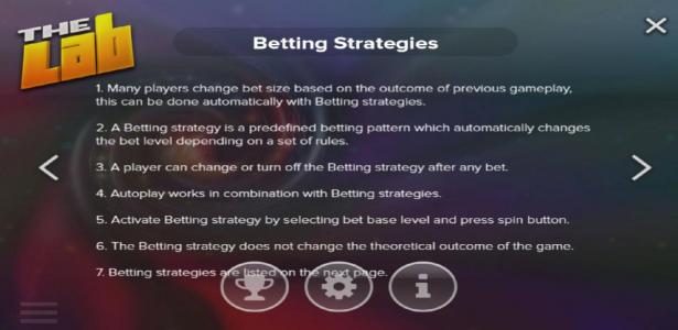 Betting Strategies - Rules