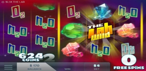 The free spins feature pays out a total of 624 coins