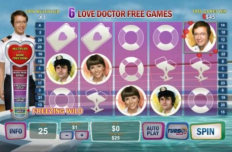 With each winning combination the Love Doctor Meter is raised awarding prizes along the way