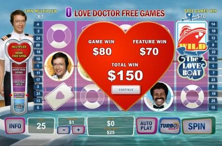The free games feature pays out a total of $150
