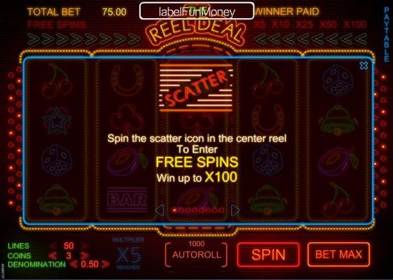 Spin the scatter icon in the center reel to enter Free Spins, Win up to x100