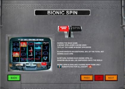 player invests an additional 50% of the total bet during each spin