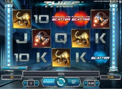 three scatter symbols triggers free spins feature