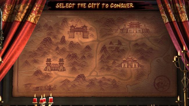 bonus game board - Select the city to conquer