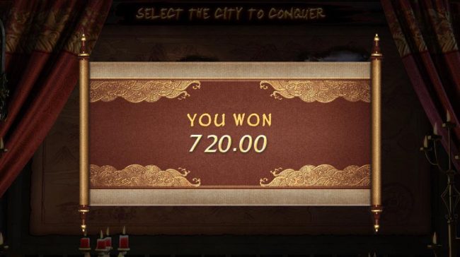 Total bonus game payout 720 credits