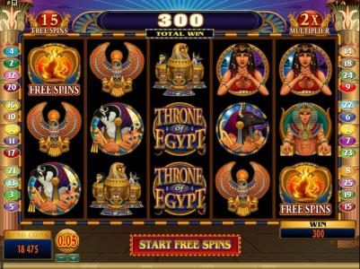 here is the start of the free spins bonus feature