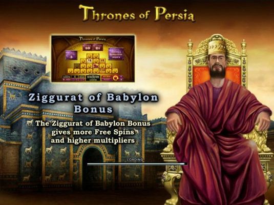 Game features include: Ziggurat of babylon Bonus - The bonus gives more Free Spins and higher multipliers.