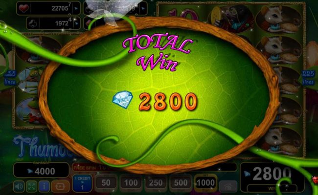 Free Spins feature pays out a total of 2800