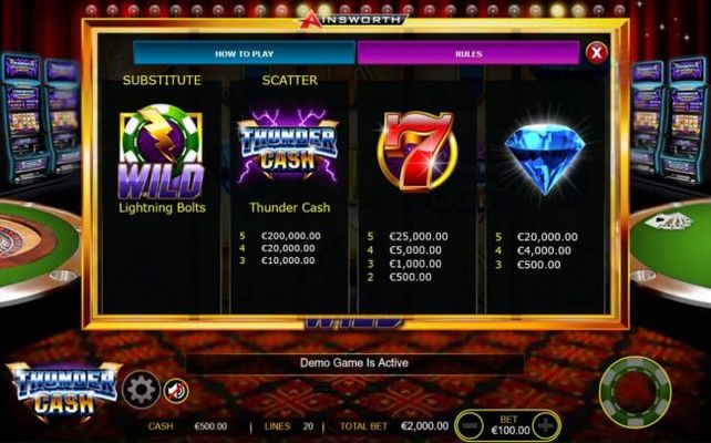 High value slot game symbols paytable - Free Games Bonus.