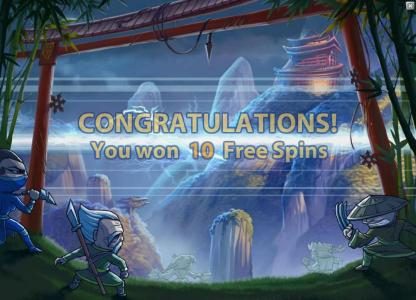 10 free spins awarded