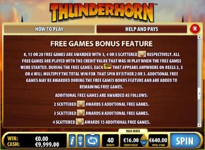 Free Games Bonus Feature Rules