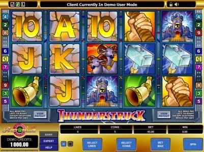 main game board featuring 5 reels and 9 paylines