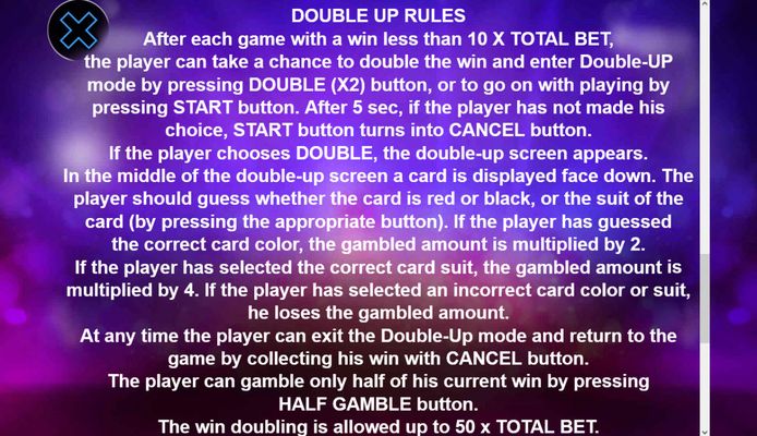 Double Up Rules