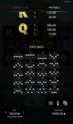 Win Lines 1-20