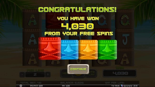 Total Free Spins Payout