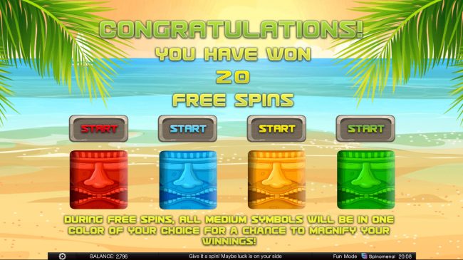 Pick your free spins