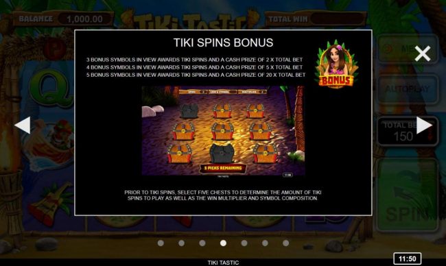 Tiki Spins Bonus Rules