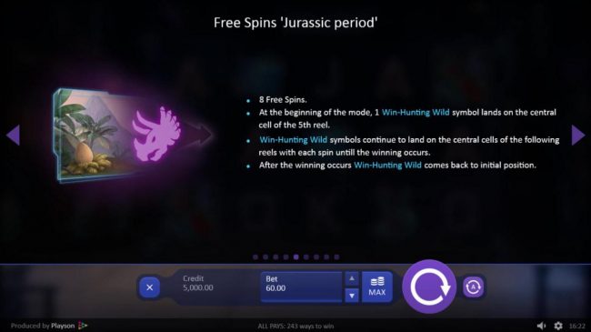 Free Spins Jurasssic Period Rules