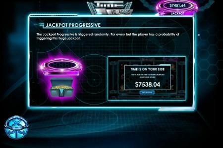 Jackpot progressive is triggered randomly. For every bet the player has a probability of triggering this huge jackpot.