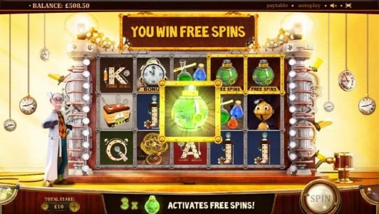 free spins feature triggered