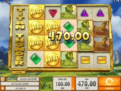 Wild symbols combine with base game symbols triggering multiple winning paylines.