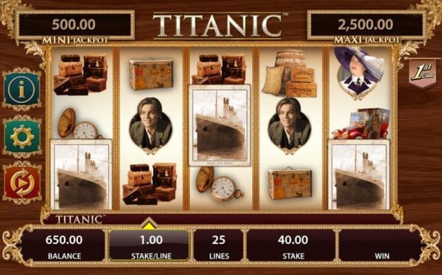 Three RMS Titanic scatter symbols triggers the Wheel feature.