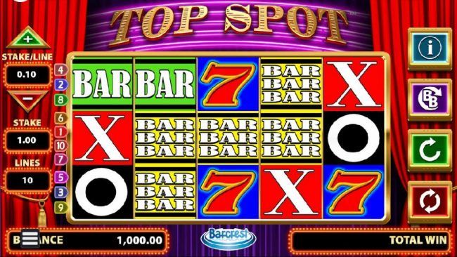 Main game board featuring five reels and 20 paylines with a $250,000 max payout