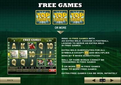 three top trumps symbols or more wins 10 free games