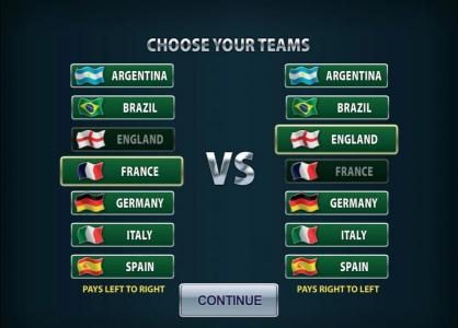 You have the option to select your teams for the game