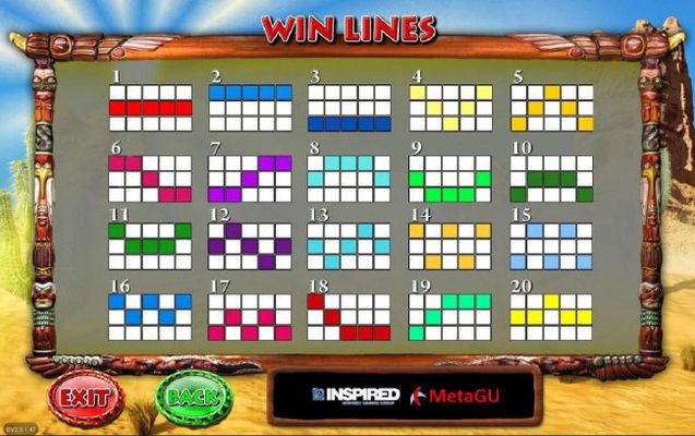 Win Lines 1-20