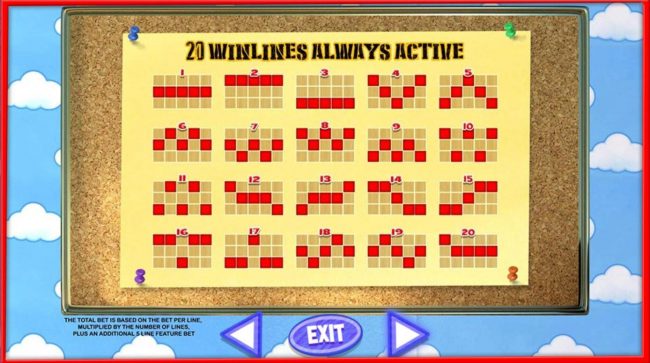 Payline Diagrams 1-20 Always Active