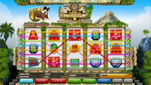 slot game is configured with nine paylines