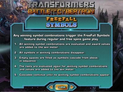 freefall symbols rules