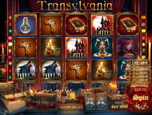 Multiple winning paylines triggers a 325.00 big win!