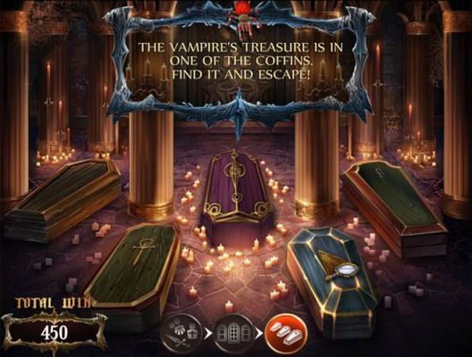 The vampires treasure is in one of the coffins. Find it and escape!