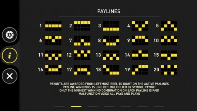 Paylines 1-20