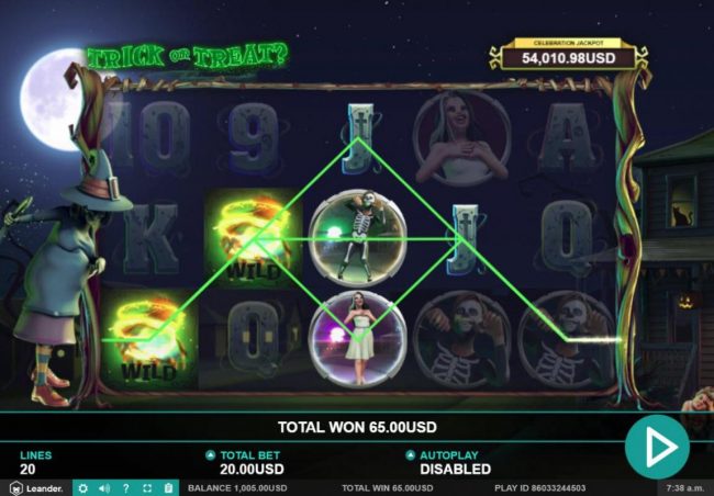 Multiple winning paylines