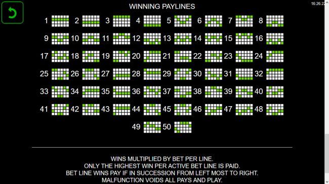 Paylines 1-50