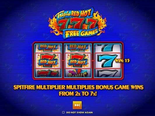 Spitfire Multiplier Multiplies Bonus Games Wins from 2x to 7x!