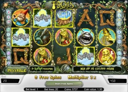 the free spins feature payout 458 coins