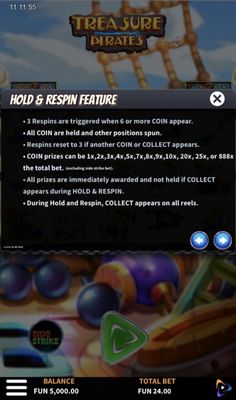 Hold & Respins Feature