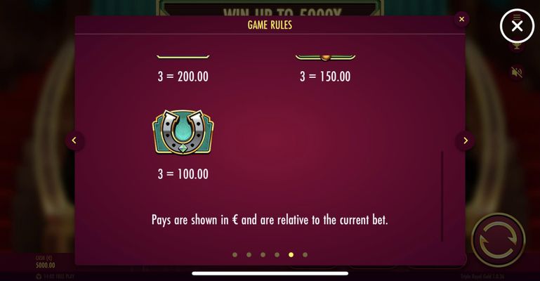 Low Value Symbols Paytable