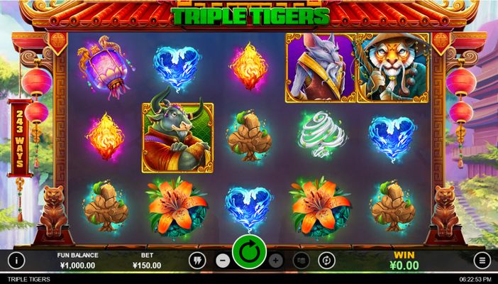 Triple Tigers :: Base Game Screen